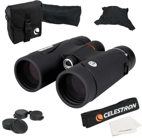 Celestron 71407 TrailSeeker ED 10x42 BaK-4 Prism Binoculars, Black