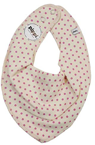 Pippi Halstuch Mädchen Baby Dreieckstuch - Farbe wählbar (creme Dots rosa)