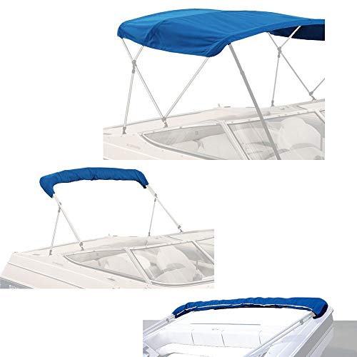 Savvycraft Cubierta de repuesto Bimini de 4 arcos, toldo de lona duradera de grado marino, mangas con cremallera fáciles de instalar, 4 arcos de 96 pulgadas de largo de 91 a 96 pulgadas de ancho,