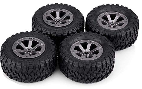 4pcs Crawler Reifen, Hochwertige Gummireifen für 1:16 RC Modell Fernbedienung Fahrzeuge, Robuste Offroad-Autoräder für Hobbyisten und Profis