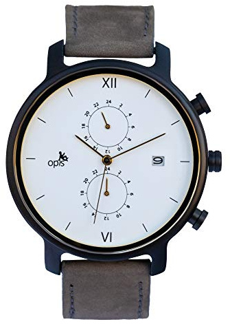 Opis UR-M2: Elegante Vierquadranten Chronograph Holzuhr mit Lederarmband für Herren/Multifunktionaler Männer Holzchronograph (Rotes Sandelholz & Schwarzes Sandelholz)