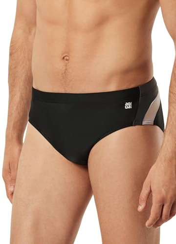 Schiesser Herren Slip Badehose, Schwarz, L EU