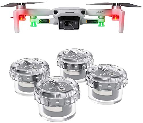 Motutech 4 Stück Nachtfluglicht für DJI Air 2S / DJI FPV/Mavic Mini 2 / Mini/Air 2 / Air/Mavic Pro 2 / Mavic Pro 2 / Mavic Pro Blinker, bunt, Warnlicht, Nachtlicht, Lampe