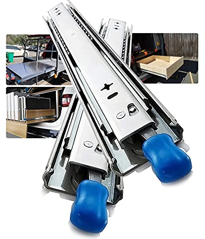 Duchunsheng Guide per Cassetti 40cm Estrazione Totale 80cm - Bloccaggio Guide Cassetti Pesanti per Porta Tastiera Estraibile - Guide Telescopiche con Ammortizzate (Size : 250mm(10 inch))