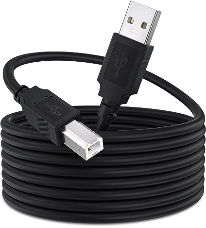 VOSGA USB 2.0 Drucker Kabel 8m USB 2 High Speed Male Printer Scanner Kabel USB 2.0 Datenkabel Typ A Stecker auf B Stecker (8m, schwarz)