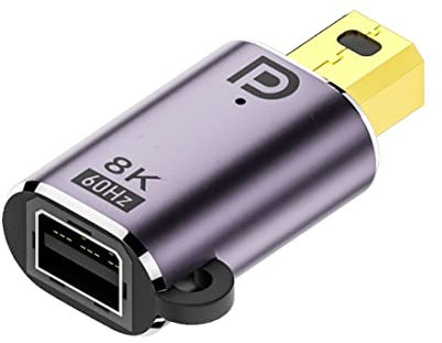 chenyang Adattatore Mini DisplayPort 1.4 Mini DP DisplayPort maschio a Mini DP femmina 8K 60Hz