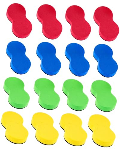 STOBOK 20 Stück Whiteboard Schwämme aus Eva Tragbar und Wiederverwendbar Leichte Büro Trockenabwischer für Whiteboard und Tafel bei Meetings und Präsentationen Zufälliger Stil