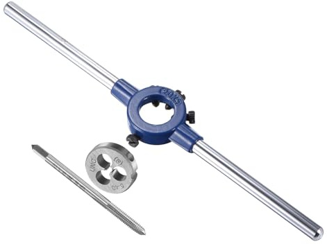 CoCud Gewindebohrer- und Schneideisen-Set, 5-40 UNC Schneideisen & 11mm-20mm Außendurchmesser / M3-M4 Schneideisen, Gewindeschneid- und Schraubenschlüssel-Werkzeugset
