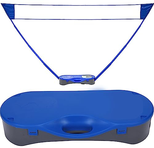 Tragbare Badminton-Netzabdeckung, zusammenklappbares Volleyballnetz, mit Aufbewahrungssockel und Aufbewahrungsbox, leichtes Design, für Indoor- und Outdoor-Sportarten, Keine Werkzeuge oder Pfähle er