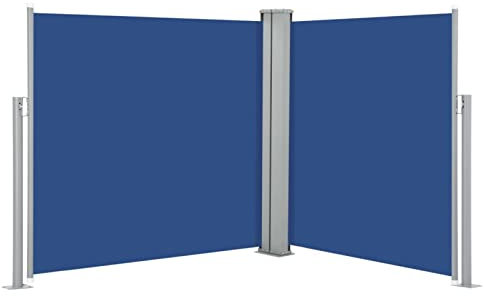 Iiaky Toldo Lateral retráctil Azul 100x600 cm Privacidad De BalcóN Y Pantalla Cerca De Privacidad