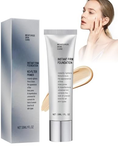 KUIRUNRX® No-Filter Primer, Temporary Face Tightener No-Filter Primer, Lang anhaltende straffende Creme, Für das tägliche Auftragen von Make-up und zur Straffung der Haut (30ML)