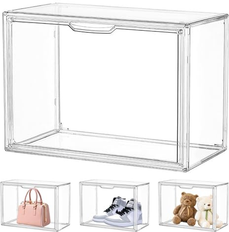 Vitrine pour Collection - Vitrine Exposition Figurine - Boite Transparent pour Figurines, Voitures Miniatures, Maquettes - Vitrine Acrylique Transparente - 36x27x23cm