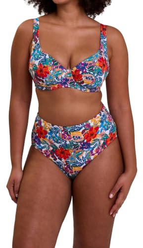 sans Complexe-Haut de Maillot de Bain Plongeant avec Armatures-Curaçao-Multicolore