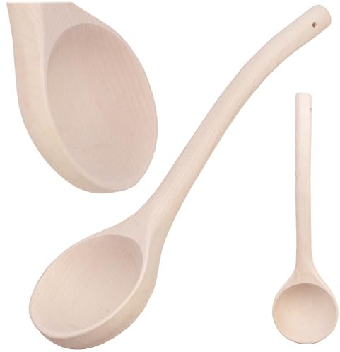 KADAX Cazzuola per sauna in legno, 40,5 x 11 cm, cucchiaio da sauna per infusione di acqua su pietre sauna, mestolo in legno per sauna, cucchiaio in legno per infusi sauna, accessori per sauna