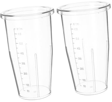 SHINEOFI 2 Vasos Mezcladores para Licuadora de 650 Ml con Diseño de Escala Precisa y Material PC Compatible para Uso en Cocina