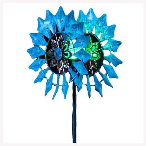WXJHNYBS Moulin à Vent Jardin Metal, 190×32cm,SaisonnièRe Moulin à Vent en MéTal Unique Et Magique Facile à Assembler Deco Jardin Exterieur Moulin à Vent Convient Aux Pelouses Et Jardins De Terrasse