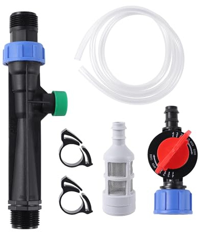 LVSELINGI Aplicador de Fertilizantes Venturi 1, 1,5 y 2, inyector for riego Jardines, automático, Mezclador(2inch Kit)