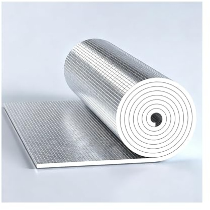 HUFIREHU Aluminisé A Bulles Double Face Isolant Thermique Double RéFléChissant Reflecteur De Chaleur Pour Radiateur Pour Isolation Du Toit, Sol, Plafond(100cm/39.4in,2.5cm/0.98in)
