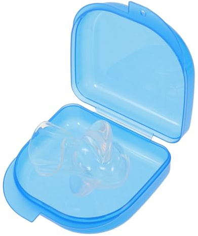 Toyvian Dispositivo Antirronquidos para Lengua Funda de Silicona Transpirable Solución Portátil para Dormir Tapa Azul Stopper de Ronquidos Diseño Mini Uso Viaje