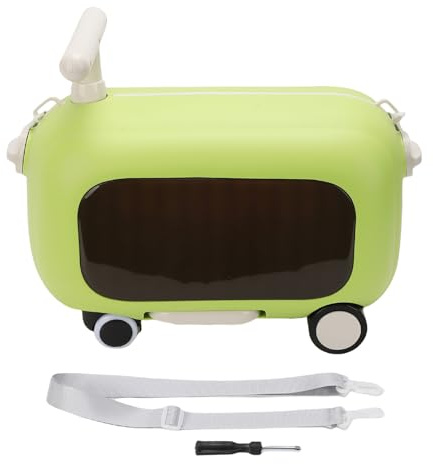 UPALDHOU Multifunktionales Kindergepäck, Mitfahrkoffer mit um 90 Grad Klappbaren Pedalen, Kleinkind-Reisetasche mit Großem Fassungsvermögen, für (Green)