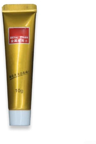 Crema pulidora de metal para acero inoxidable, latón y aluminio, 5 g, 10 g, 15 g, removedor de óxido y revestimiento protector para el hogar, automóvil e industria (10 g)