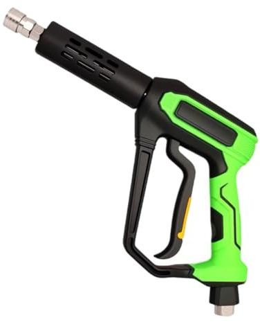 Vilgftyiet Limpiador de alta presión de 5000 PSI con conector rápido giratorio de 3/8 pulgadas para espray de espuma de lavado de coche, construcción de latón y metal, diseño ergonómico con bloqueo de