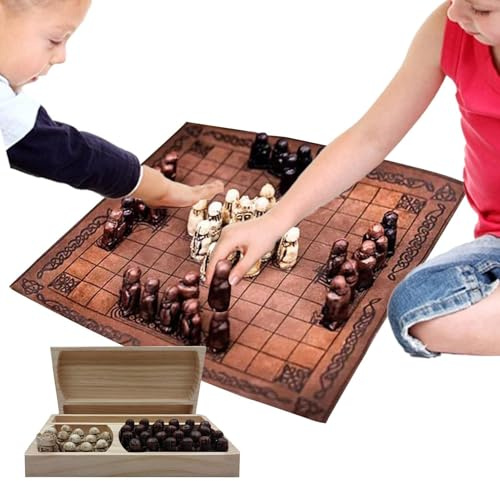 Vikingo - Juego De Estrategia | De Guerra Asimétrico para Adultos Y Niños, Juego De Guerra De Mesa De Resina, Regalo De Medieval Europeo Único para Hombres Y Mujeres