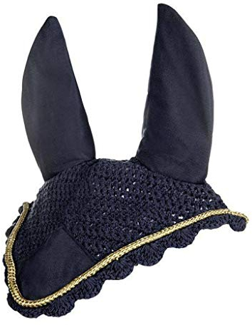 HKM 33876972 Fliegenhaube, L, dunkelblau/gold