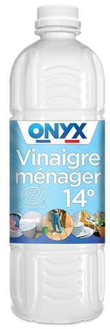 Onyx - Vinaigre Ménager 14° - Produit Nettoyant, Détartrant Concentré Multi-Surface - Dégraisser, Faire Briller - Ecocert, 100% d’Ingrédients d’Origine Naturelle, Fabrication Française -1L