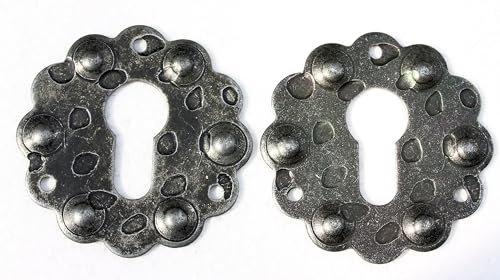 UHRIG 2x Schmiedeeisen Rosette für PZ Schloss, geschmiedet aus Stahl für Profilzylinder an z.B. Haustür
