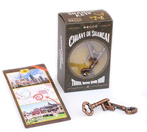 Logica Jeux Art. Clés de Shangai - Casse-tête en Métal/Alliage - Cast Puzzle - Difficulté 2/6 Moyen - Série Voyageurs