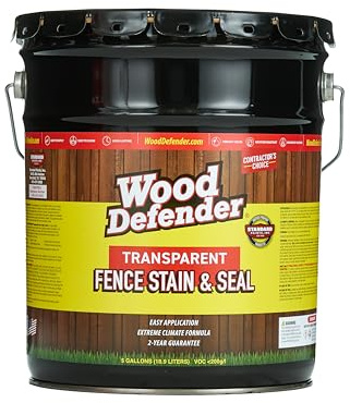 Wood Defender - Transparent Fence Stain- Leatherwood- 5 Gallon