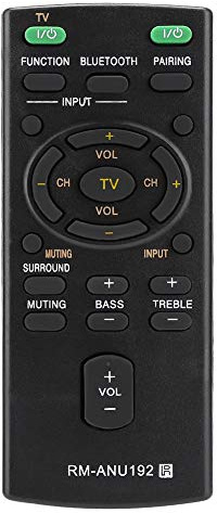 RM-ANU192 Télécommande, Télécommande Universelle de Remplacement pour Barre de Son Sony SACT60BT HTCT60BT SSWCT60