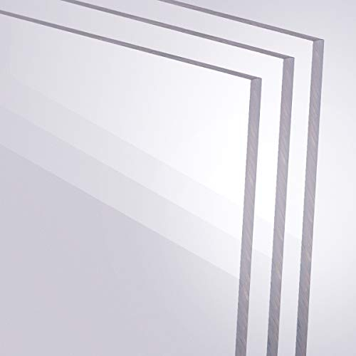 Acrylglas 2-20mm GS PMMA Transparent Glasklar Zuschnitt Scheibe Materialstärke und Größe Wählbar (3 mm, 800 x 1200 mm)