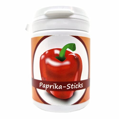 50g Futter Sticks für Garnelen in Schraubdose / 15 Sorten verfügbar/Welse, Krebse, Schnecken (Paprika)