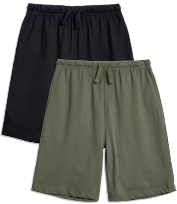 YoungSoul Barn sweatshorts 2-pack flickor pojkar korta byxor sommar sportbyxor