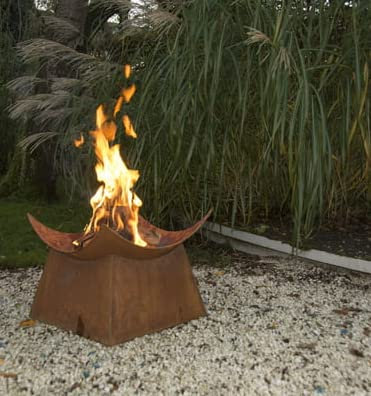 Garden Mile Chimenea - Quemador de leña para chimenea, quemador de madera para jardín al aire libre, calefacción de jardín para fuego, cuadrado o en forma de cuenco