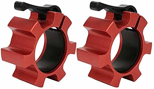 Berfea Olympic Barbell Clips 2 inch, Aluminum Alloy Quick Release Barbell Clamps Collars Weight Clips for Weightlifting, Olympic Lifts Strength Fitness Training, 1 Pair