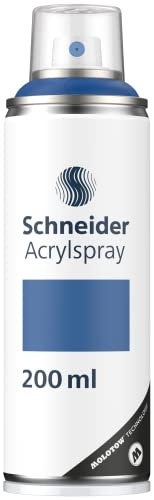 Schneider Paint-It 030 Supreme DIY Acryllack (hochdeckende Sprühfarbe, UV-beständig, 200 ml, Acrylspray für fast alle Untergründe) blue matt