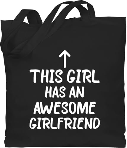 Shirtracer - Baumwolltasche - Valentinstag Taschen - This Girl has an awesome Girlfriend - LGBT LBGTQ Regenbogen Lesben Lesbische Pärchen Geschenk MRs & MRs Lesbisch