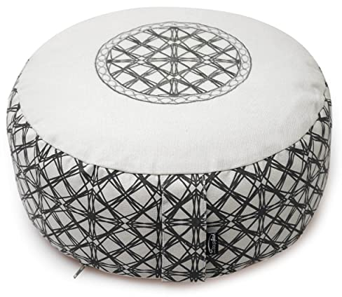 Meditationskissen rund - vintage - organic cotton - ø 36cm x 15cm