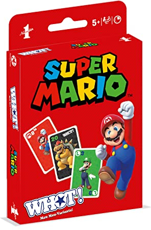 Waddingtons Number 1 WHOT! Mau-Mau-Variante Super Mario Kartenspiel für Kinder - Super Mario für Familie - 1+ Spieler ab 5+ Jahren - Deutsch