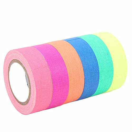 Cyrank 6 Stück Mischfarben-Baumwollband-Schrägband, Faltenband, Schrägband zum Nähen, farbiges Abdeckband zum Quilten, Nähen, Geschenkverpackung