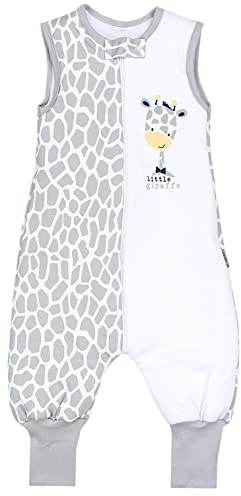 TupTam Baby Schlafsack mit Füßen Ganzjahresschlafsack 2,5 TOG, Farbe: Giraffe, Größe: 68-74