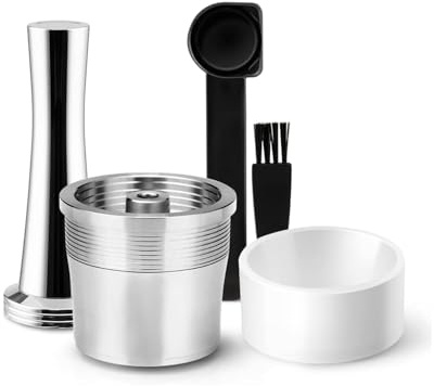 Capsule réutilisable en acier inoxydable pour I-LLY, dosette filtre à café rechargeable compatible avec machine à café i-lly X9 X 8 X7.1 Y5 Y1.1 (capsules+tamper+remplissage en poudre)