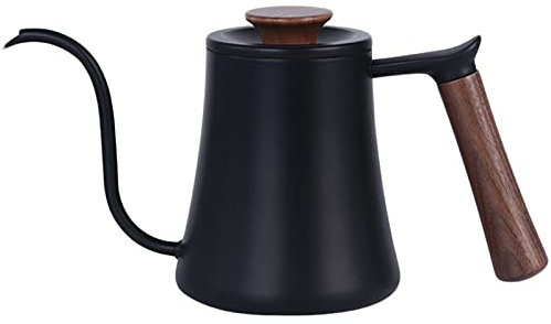 OQHAIR Caffettiera Portatile Caffettiera Riutilizzabile per Esterni in Acciaio Inossidabile Adatta a Vari fornelli a Gas Fornelli a induzione Fornelli elettrici in Ceramica ECC. Nero scur