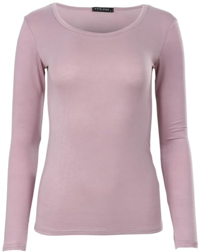 Basic Rundhals Langarmshirt Skinny Fit