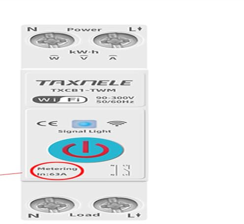 63A TUYA WIFI Interruttore Intelligente 1P Contatore di Energia KWh Misuratore di potenza Timer Relay MCB Interruttore di Controllo Remoto Vita Intelligente (40A)