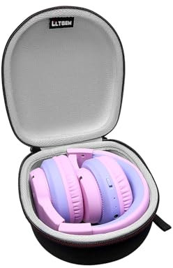 L LTGEM Kids Headphones Case Carrying Case for iClever BTH12 BTH20 BTH26 BTH03 HS14 HS19 / Candy Bila/IMYB Foldable/EarFun K1 Kids Bluetooth Headphones - Portable Travel Bag-Gray (Case Only)