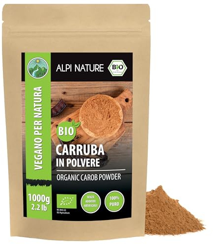 Alpi Nature Johannesbröd Pulver BIO 1kg, Carob Pulver, Malda Johannesbrödkapslar, Naturligt Sötningsmedel